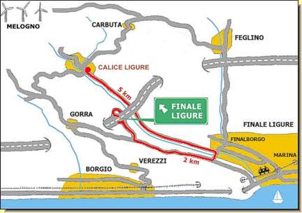 From the highway to Calice Ligure